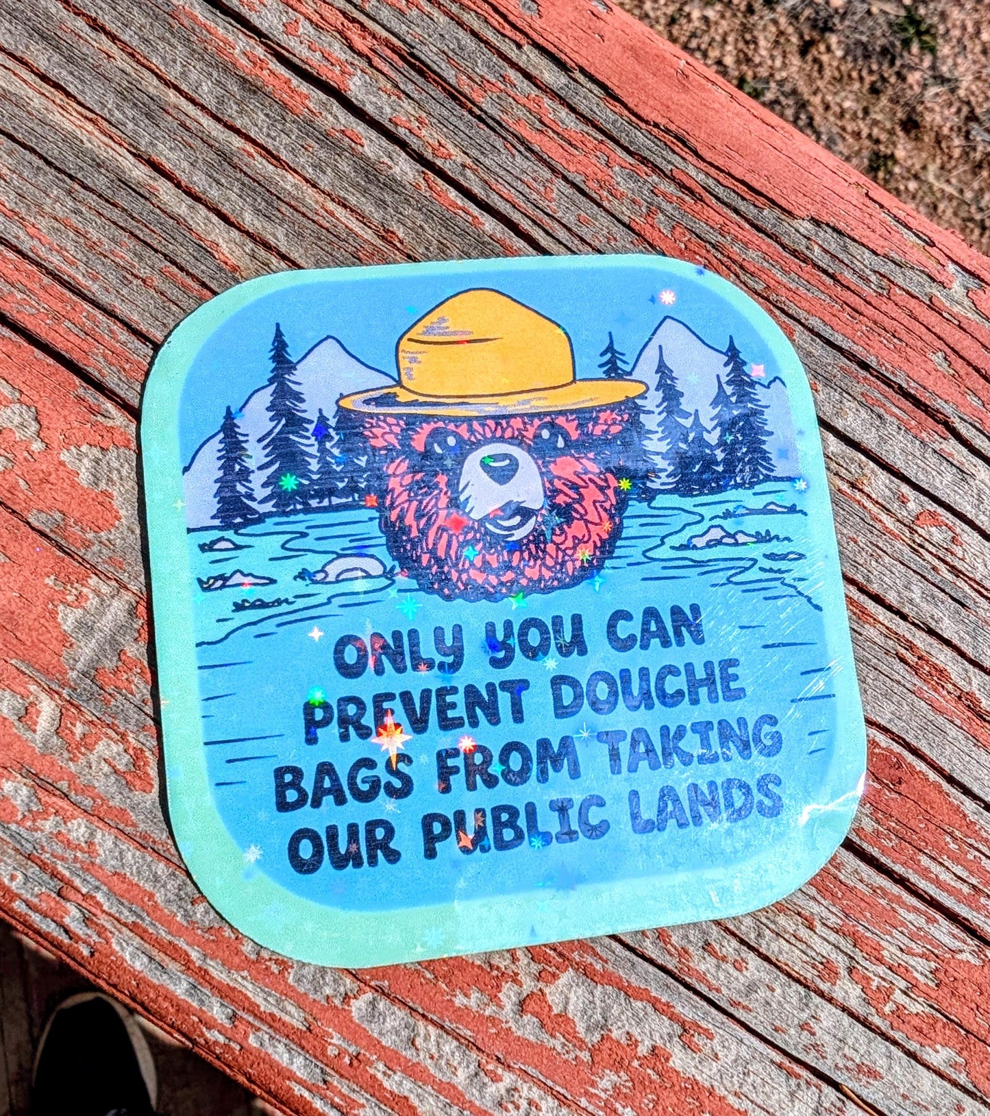 Inspirational Nature Lover Glitter Vinyl Sticker, Smash the Patriarchy