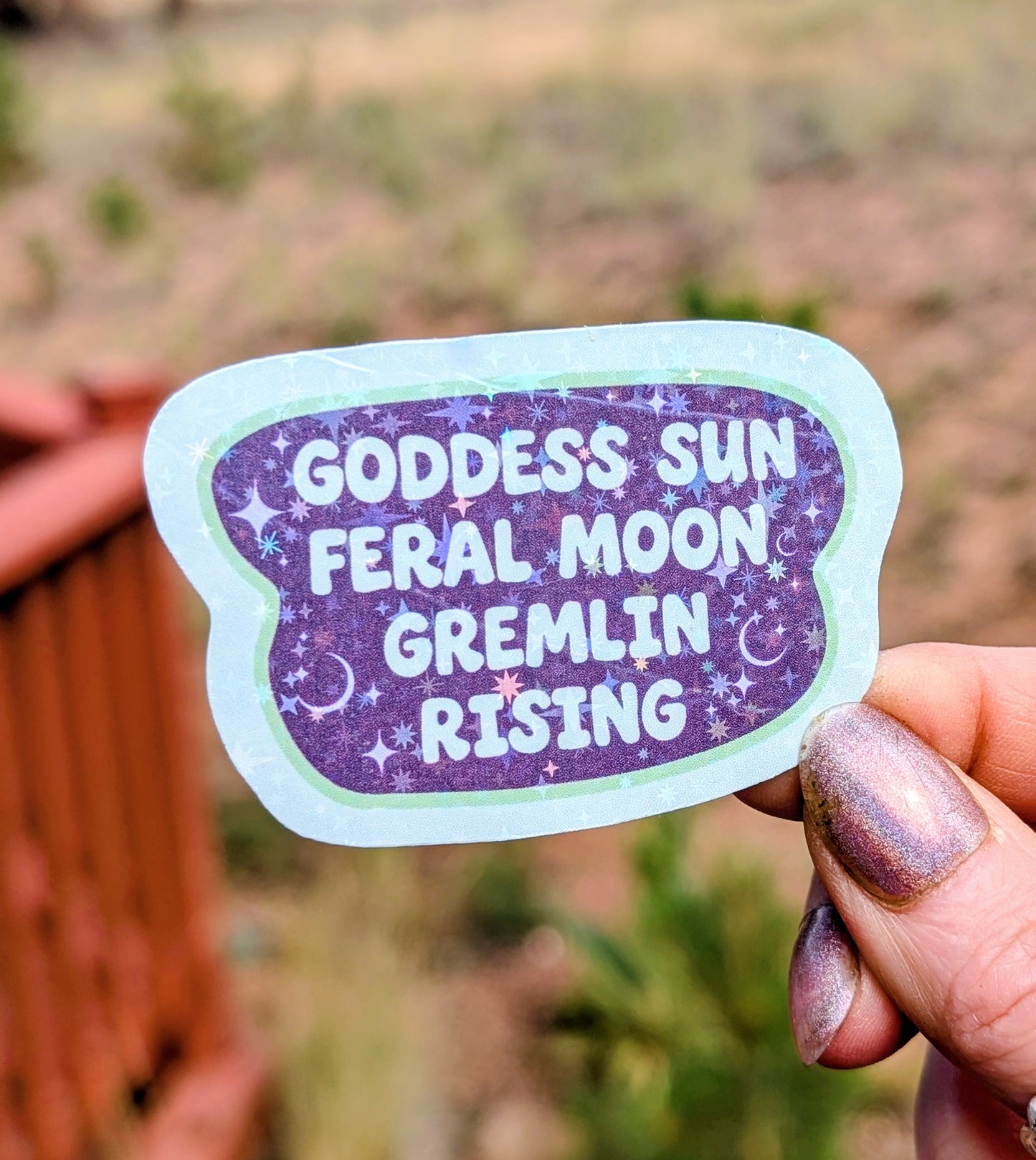 Witchy Woman Goddess and Gremlin Inspirational Feminist Vinyl Sticker