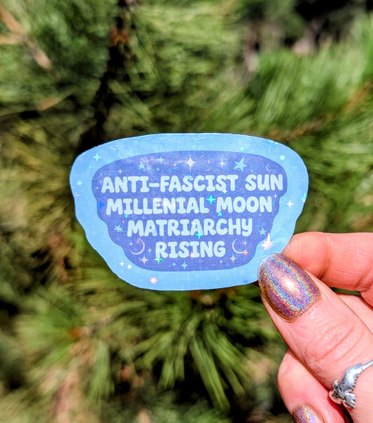 Anti-fascist Millennial Inspirational Feminist Vinyl Sticker