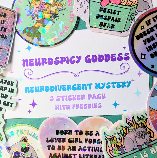 Neurospicy Goddess Vinyl Mystery Sticker Pack