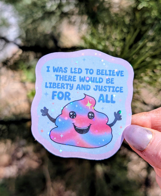 Patriot Poo, Anti Fascist Inspirational Feminist Vinyl Sticker