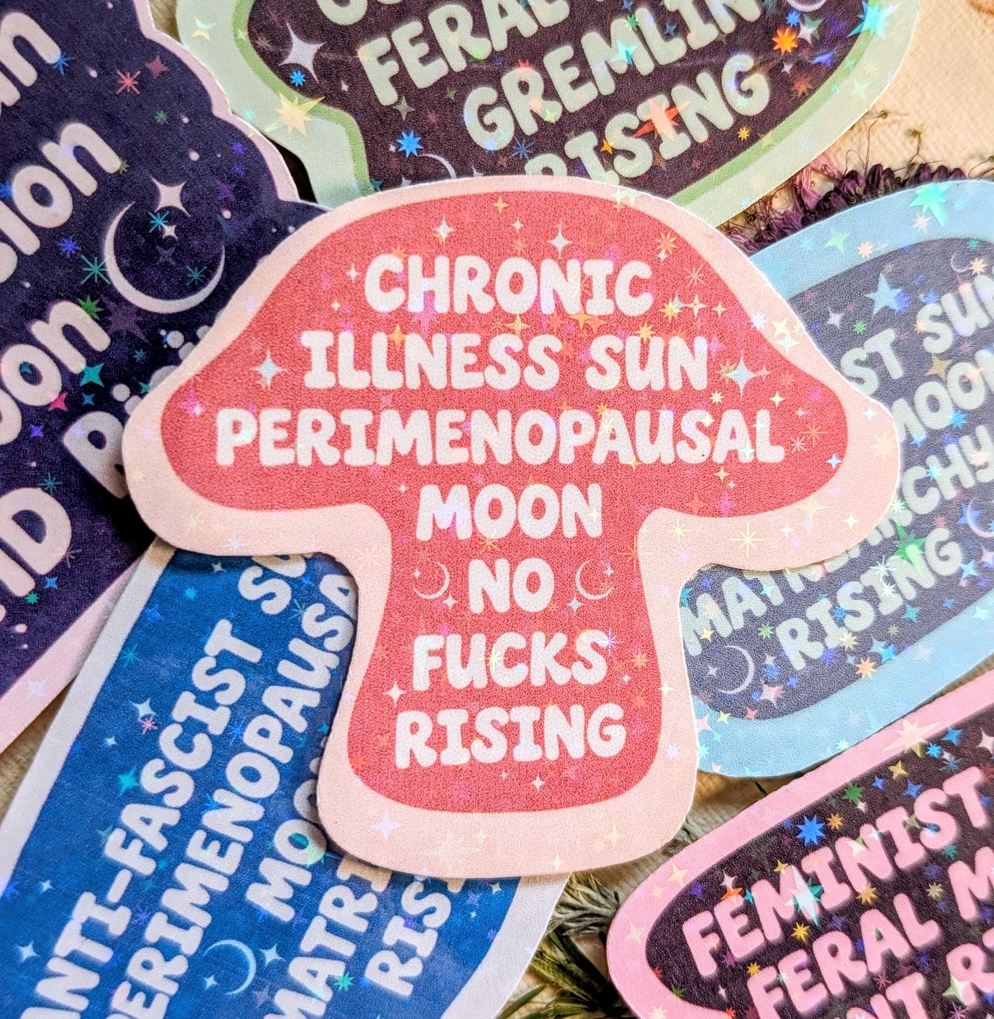 Chronic Illness Anti-fascist Inspirational Feminist Vinyl Sticker
