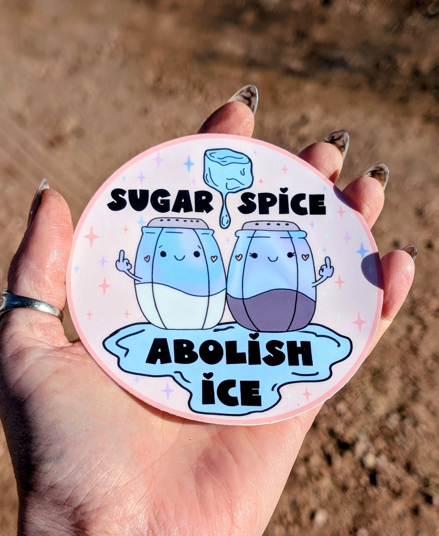 XL Abolish Ice, Smash the Patriarchy Inspirational Anti-fascist Vinyl Sticker