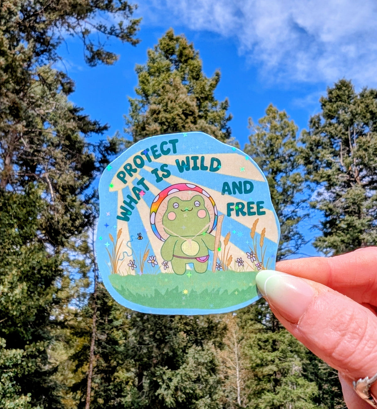 Support Wildland Firefighters, Climate Change, Protect Our Public Lands Glitter Vinyl Sticker, Wild Things