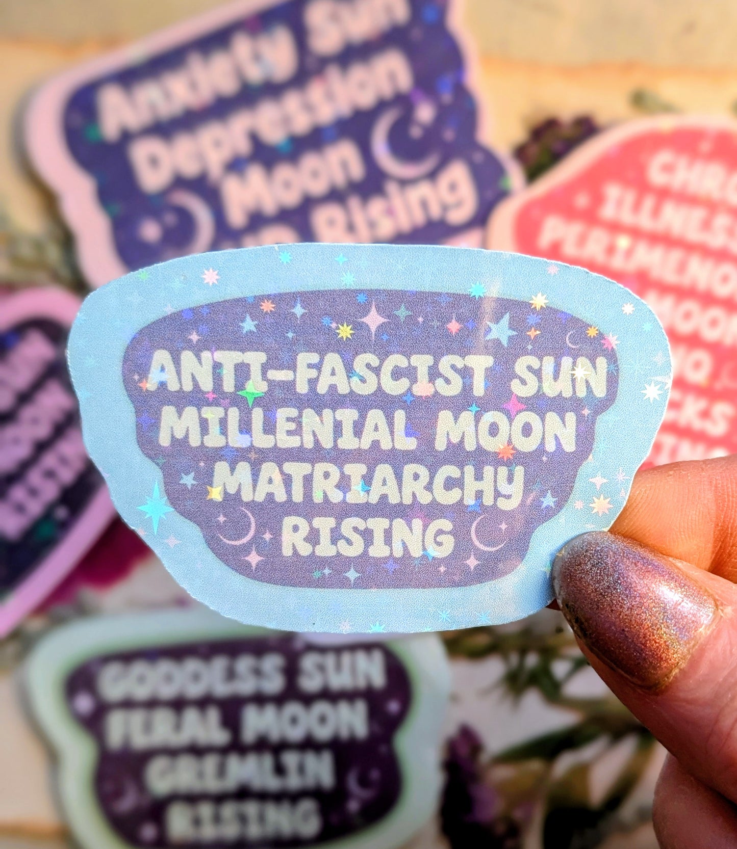 Anti-fascist Millennial Inspirational Feminist Vinyl Sticker