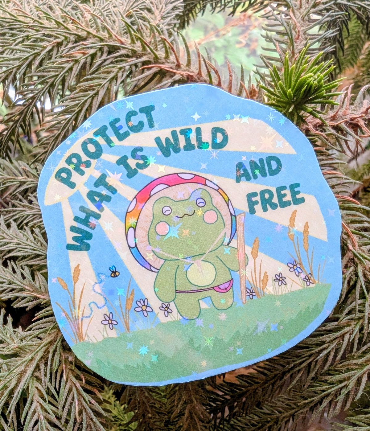 Support Wildland Firefighters, Climate Change, Protect Our Public Lands Glitter Vinyl Sticker, Wild Things