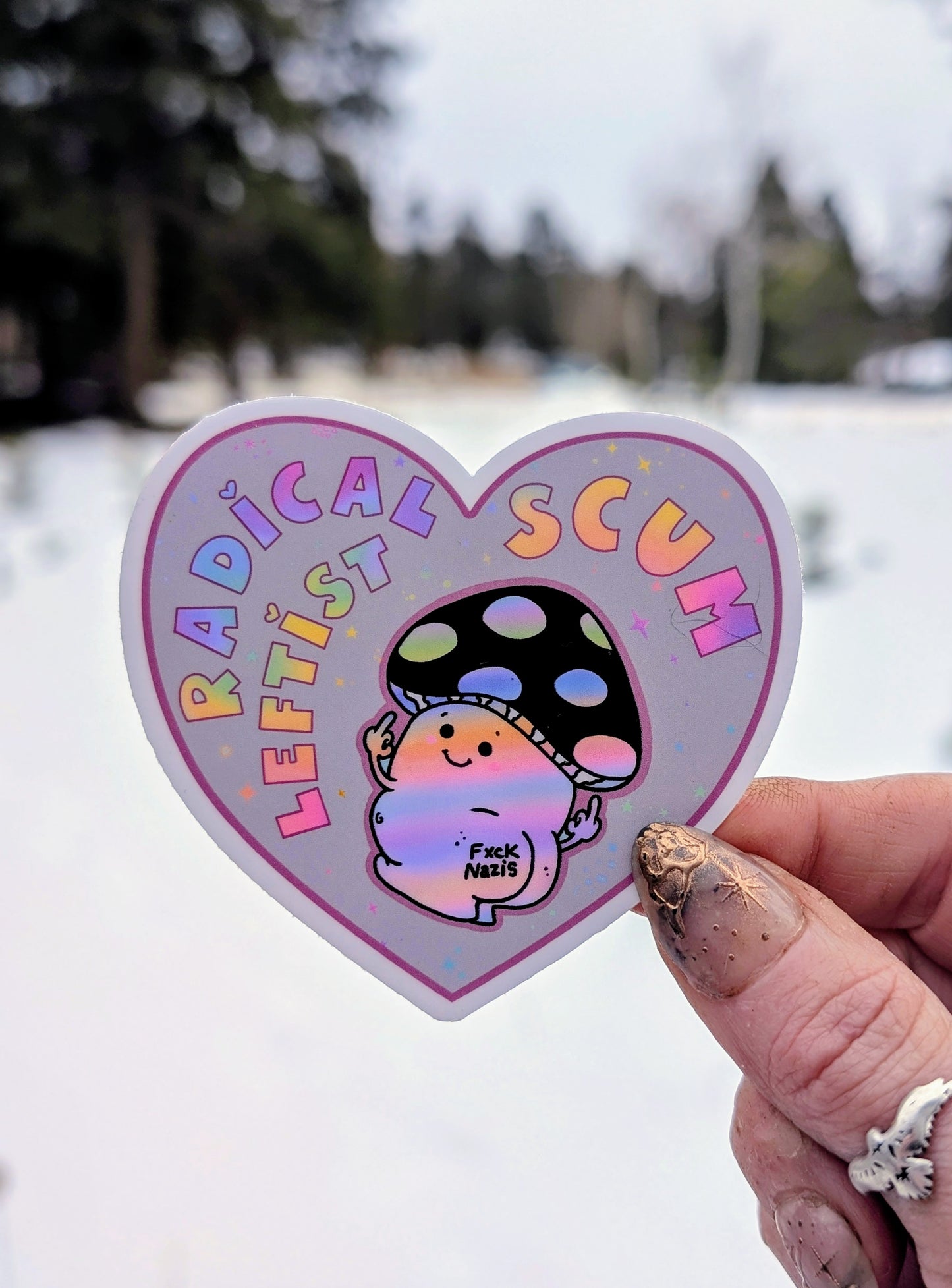 Radical Leftist Scum, Smash the Patriarchy Inspirational Anti-fascist Vinyl Sticker