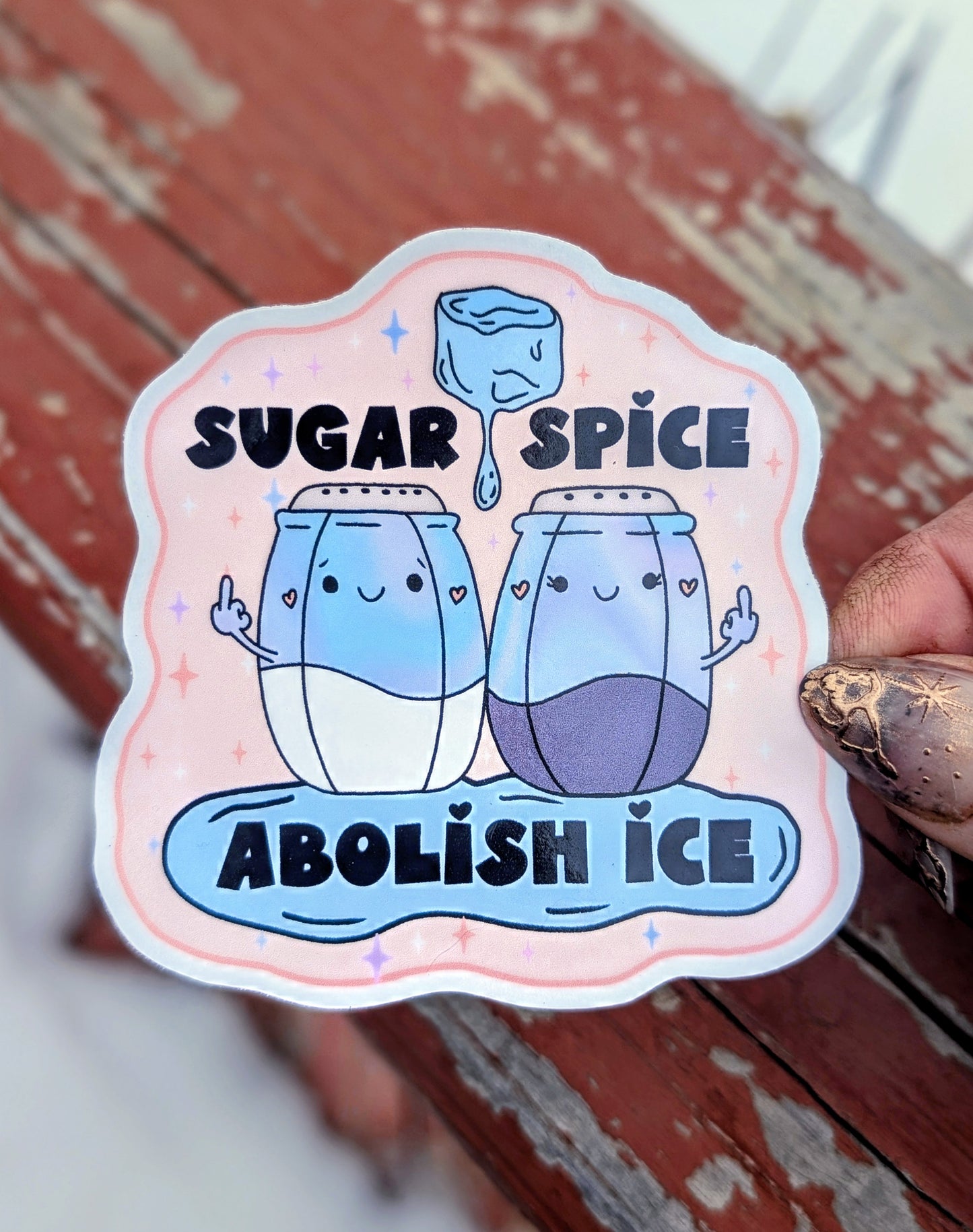 Abolish Ice, Smash the Patriarchy Inspirational Anti-fascist Vinyl Sticker
