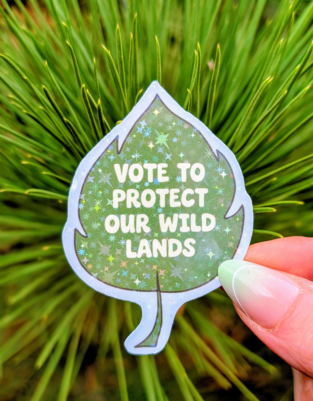 Support Wildland Firefighters, Climate Change, Protect Our Public Lands Glitter Vinyl Sticker