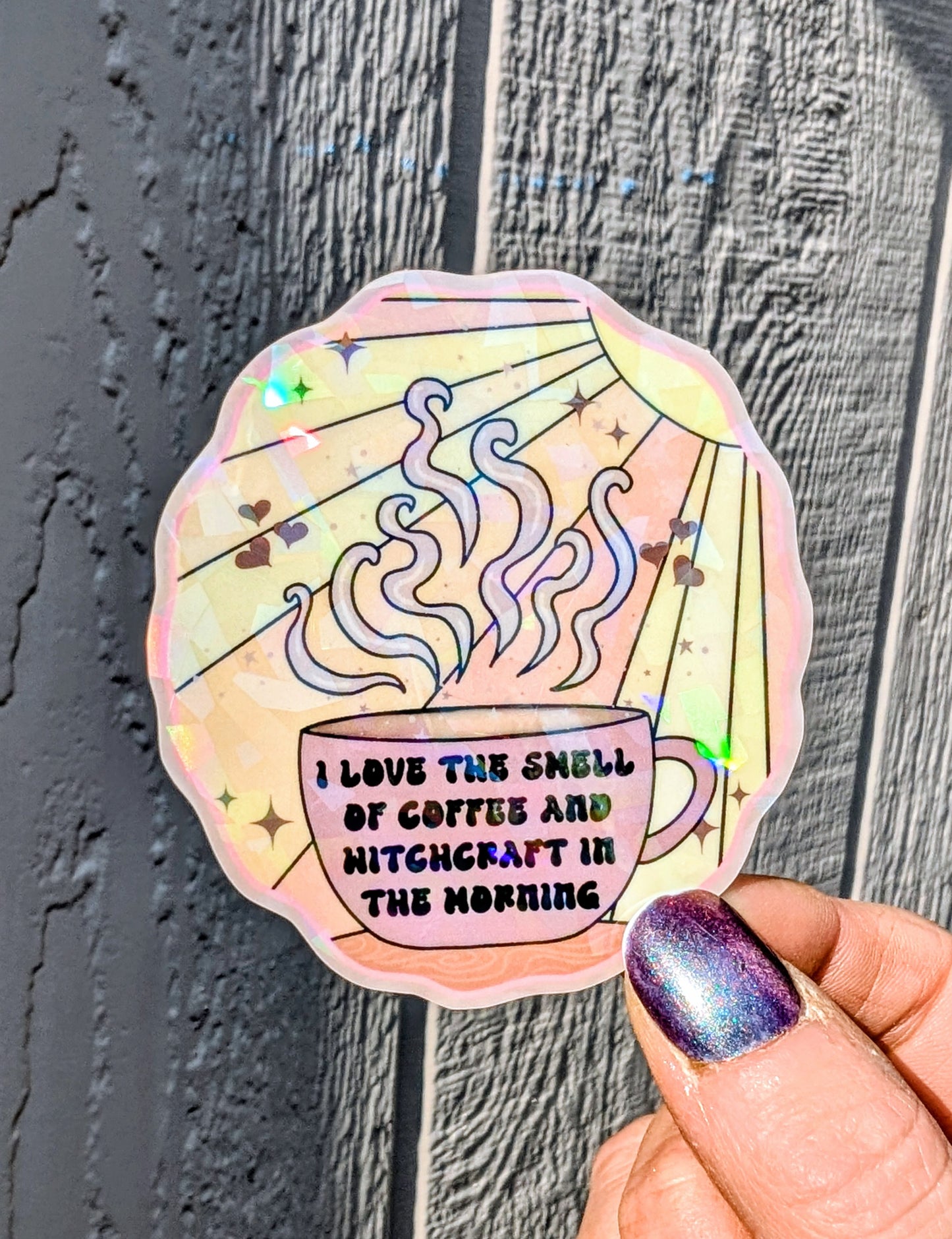 Coffee Lover Witch Inspirational Feminist Vinyl Sticker