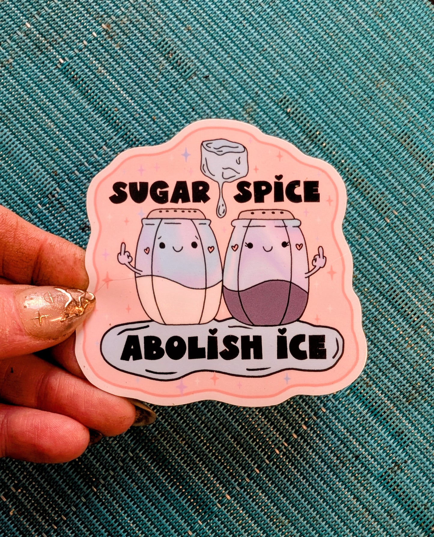 Abolish Ice, Smash the Patriarchy Inspirational Anti-fascist Vinyl Sticker