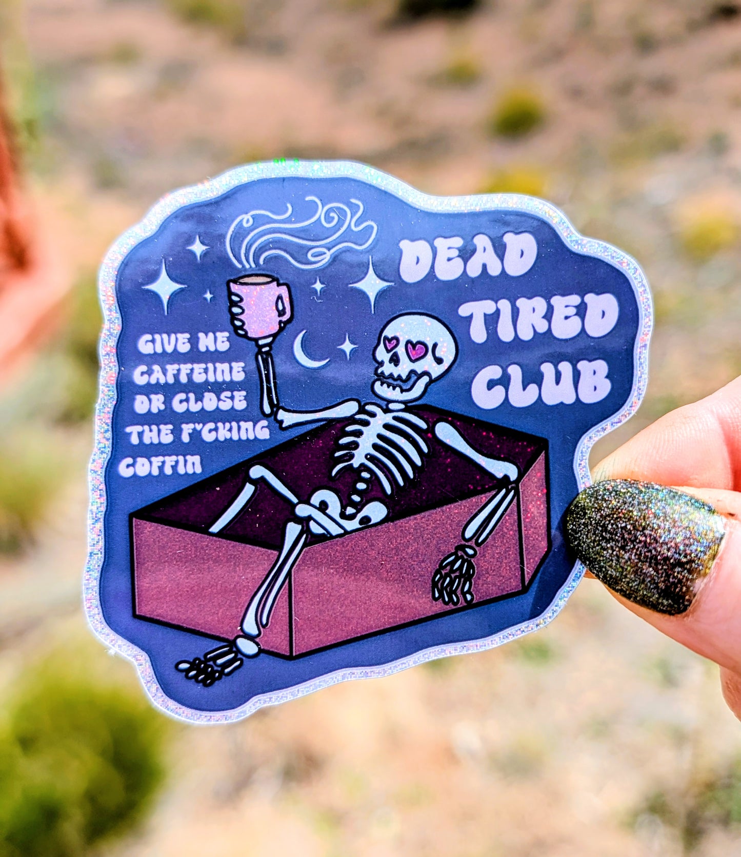 Gothic Coffee Lover Inspirational Feminist Vinyl Sticker