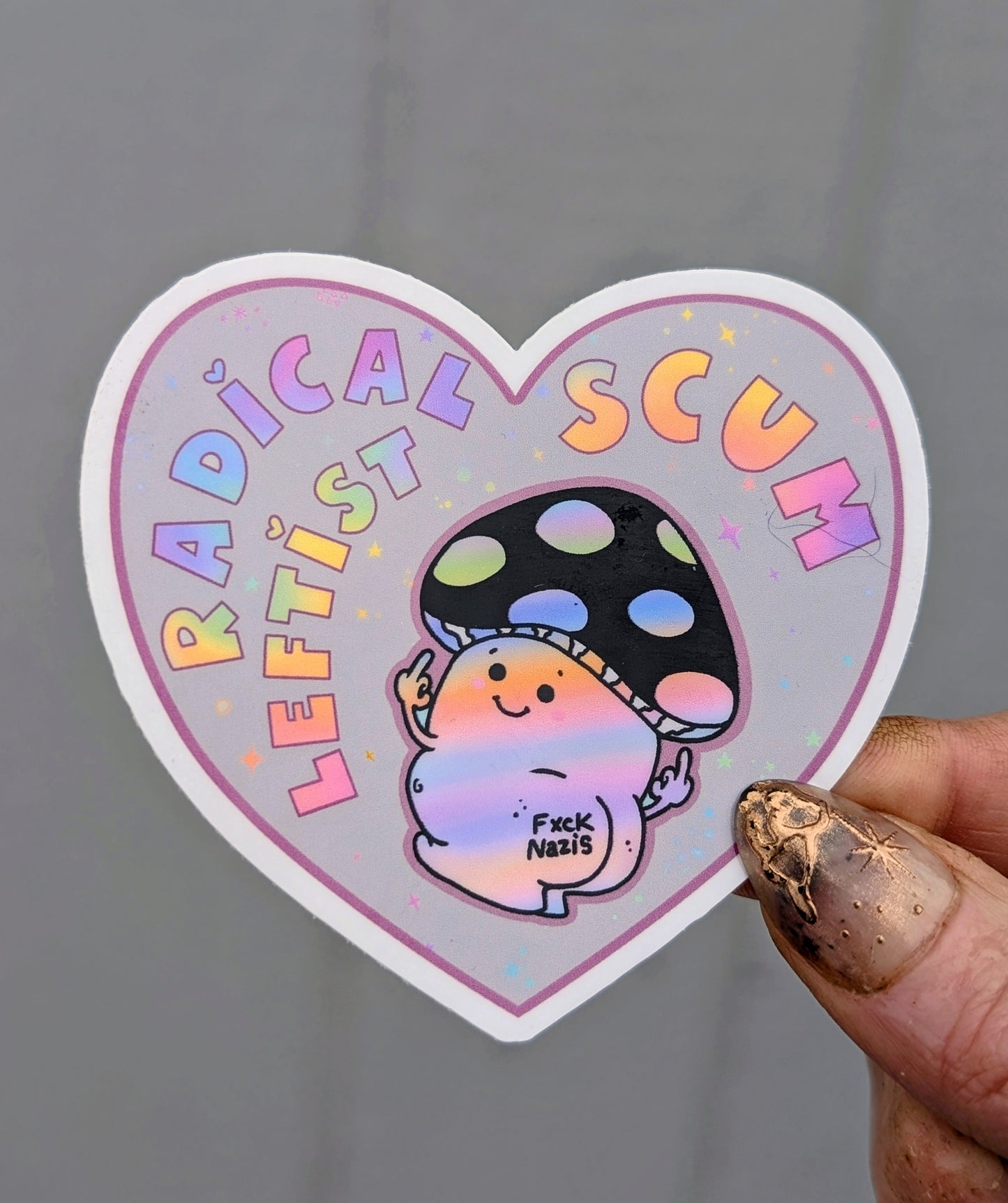 Radical Leftist Scum, Smash the Patriarchy Inspirational Anti-fascist Vinyl Sticker