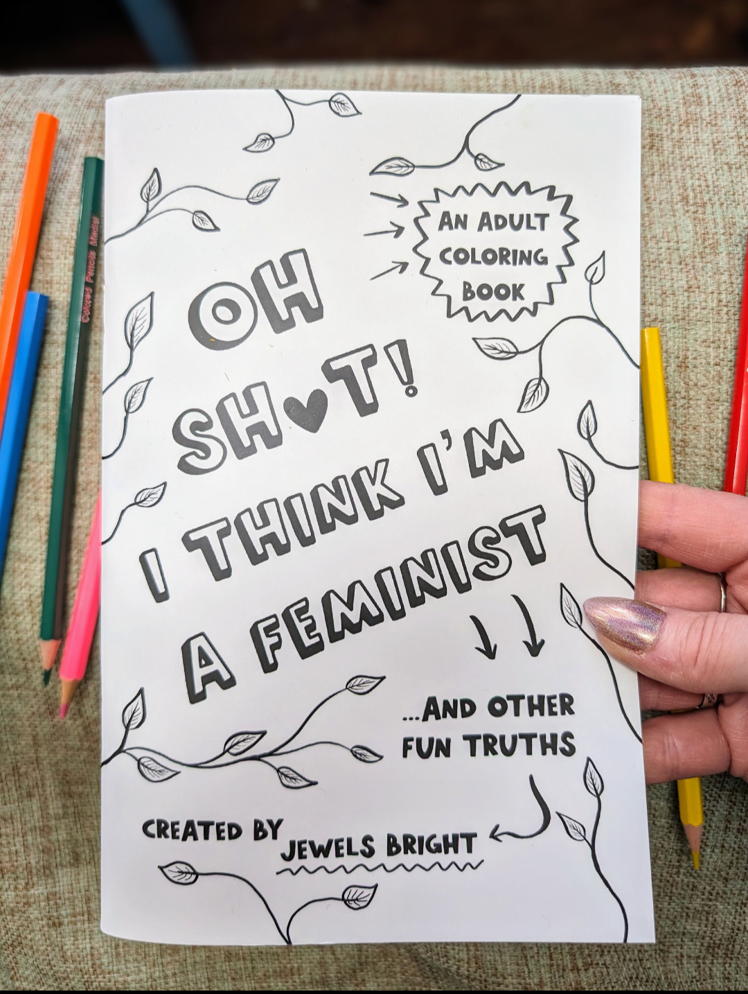 Empowering Mini Coloring Book for Women with Feminist Themes