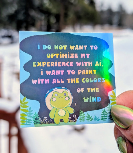 Anti AI Inspirational Feminist Vinyl Sticker