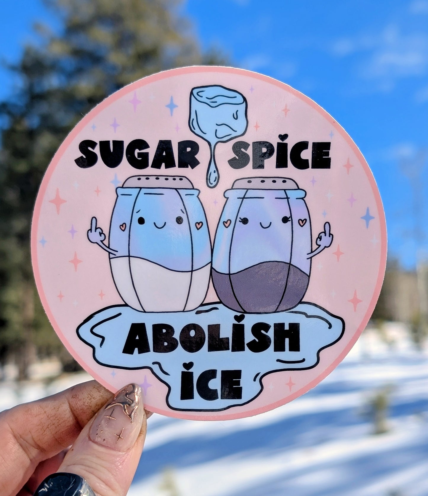 XL Abolish Ice, Smash the Patriarchy Inspirational Anti-fascist Vinyl Sticker