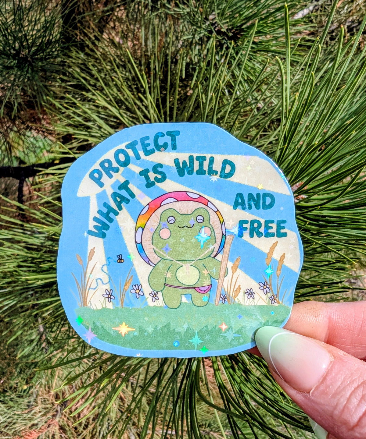 Support Wildland Firefighters, Climate Change, Protect Our Public Lands Glitter Vinyl Sticker, Wild Things