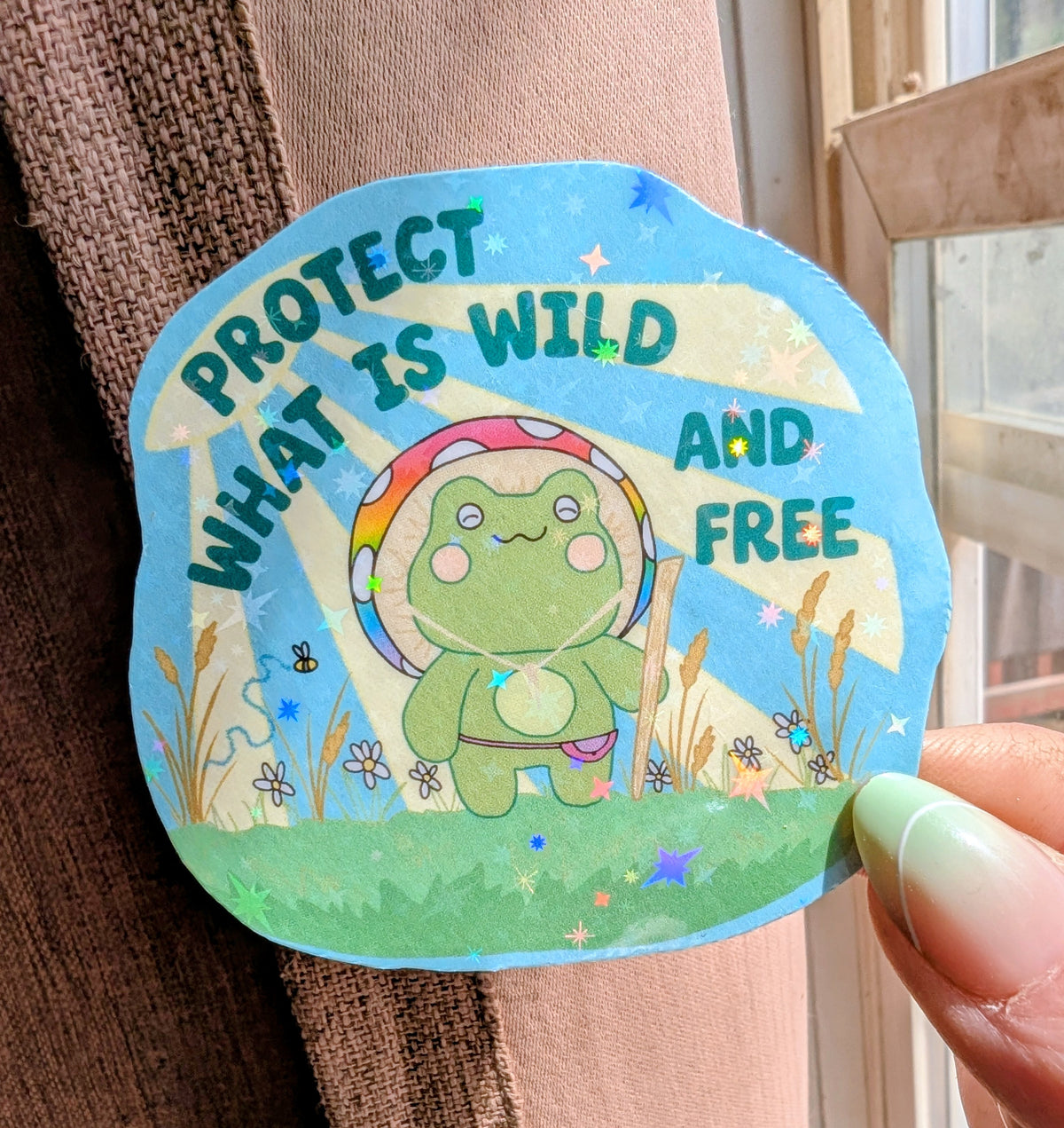 Support Wildland Firefighters, Climate Change, Protect Our Public Lands Glitter Vinyl Sticker, Wild Things