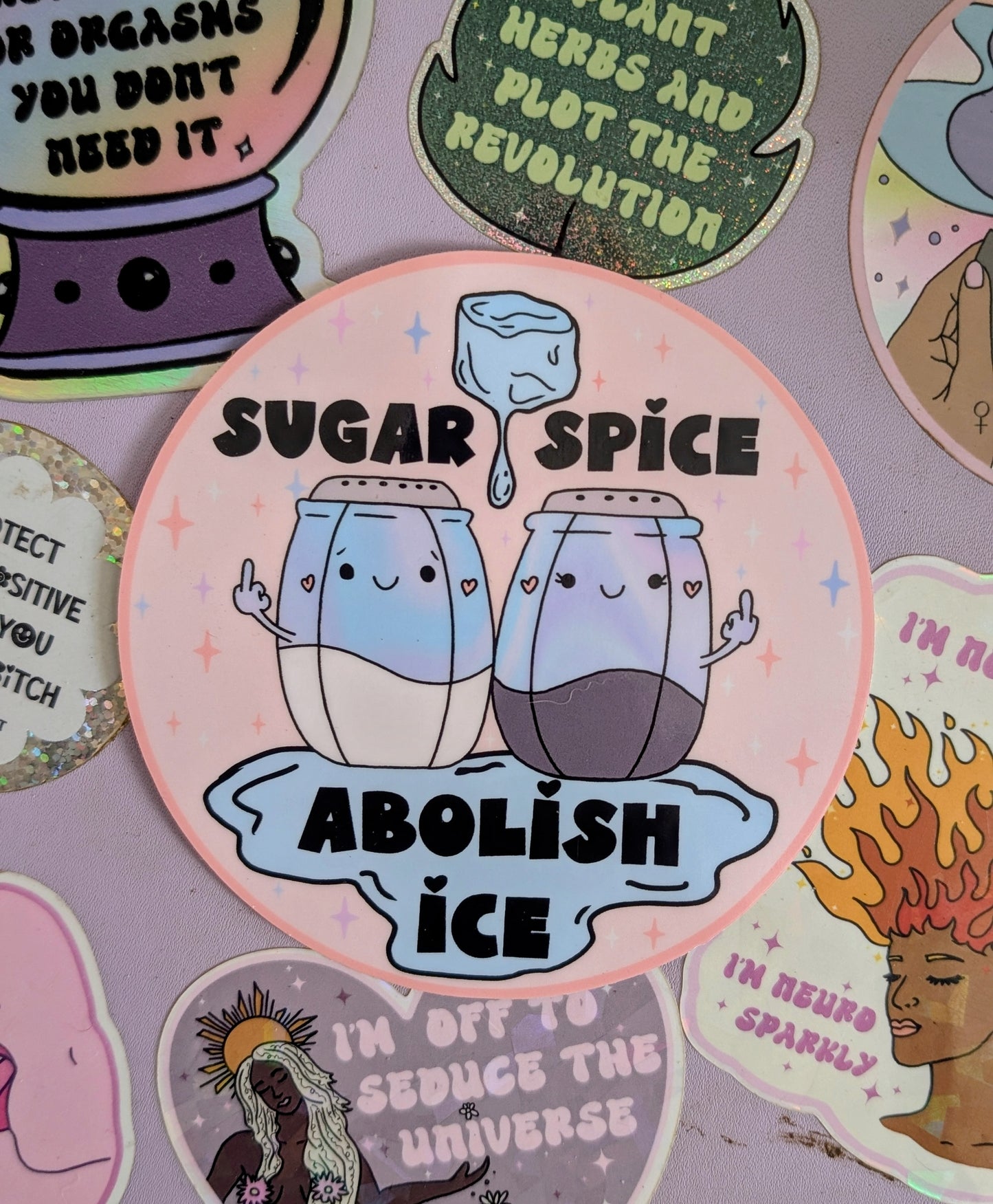 XL Abolish Ice, Smash the Patriarchy Inspirational Anti-fascist Vinyl Sticker