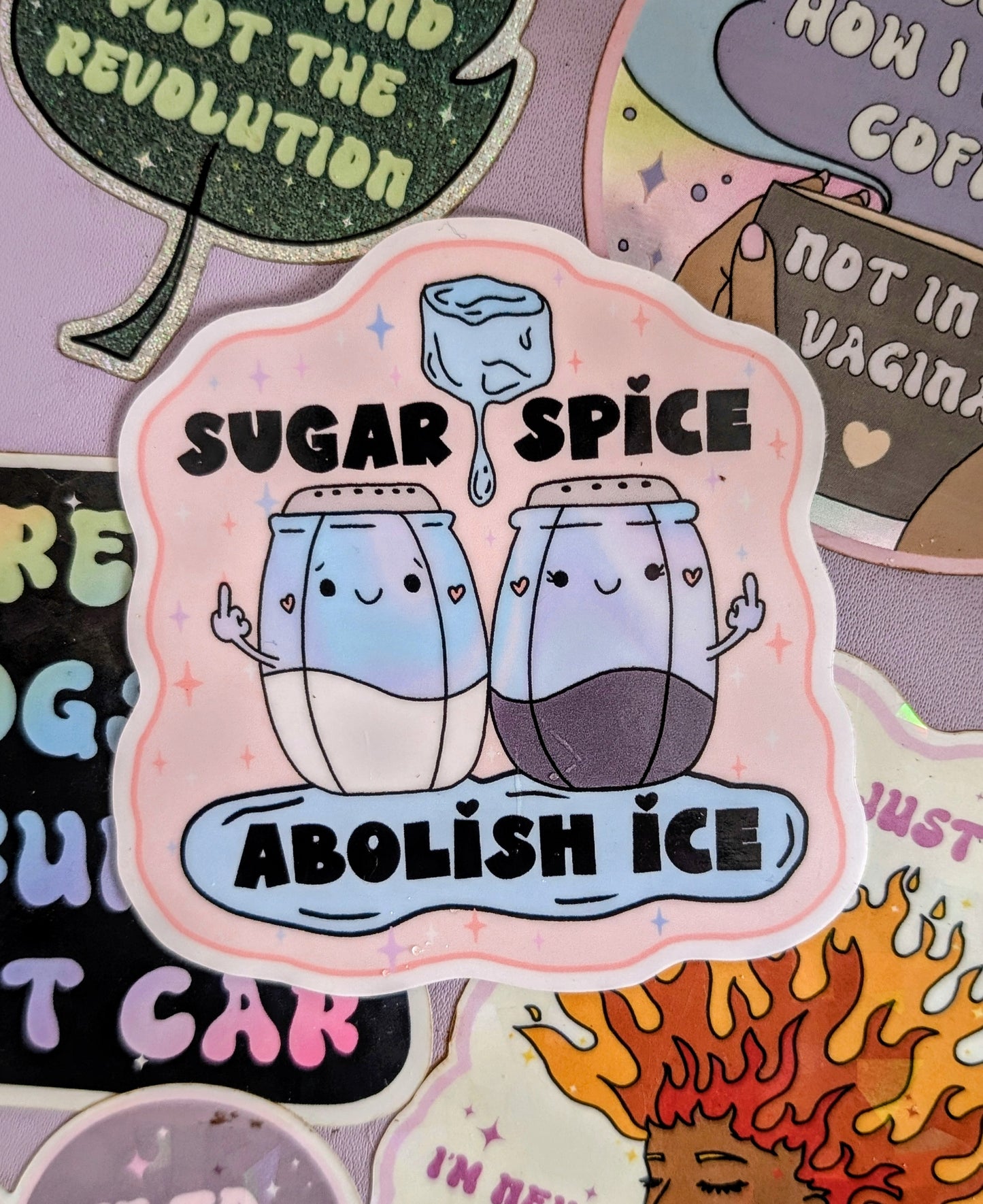Abolish Ice, Smash the Patriarchy Inspirational Anti-fascist Vinyl Sticker
