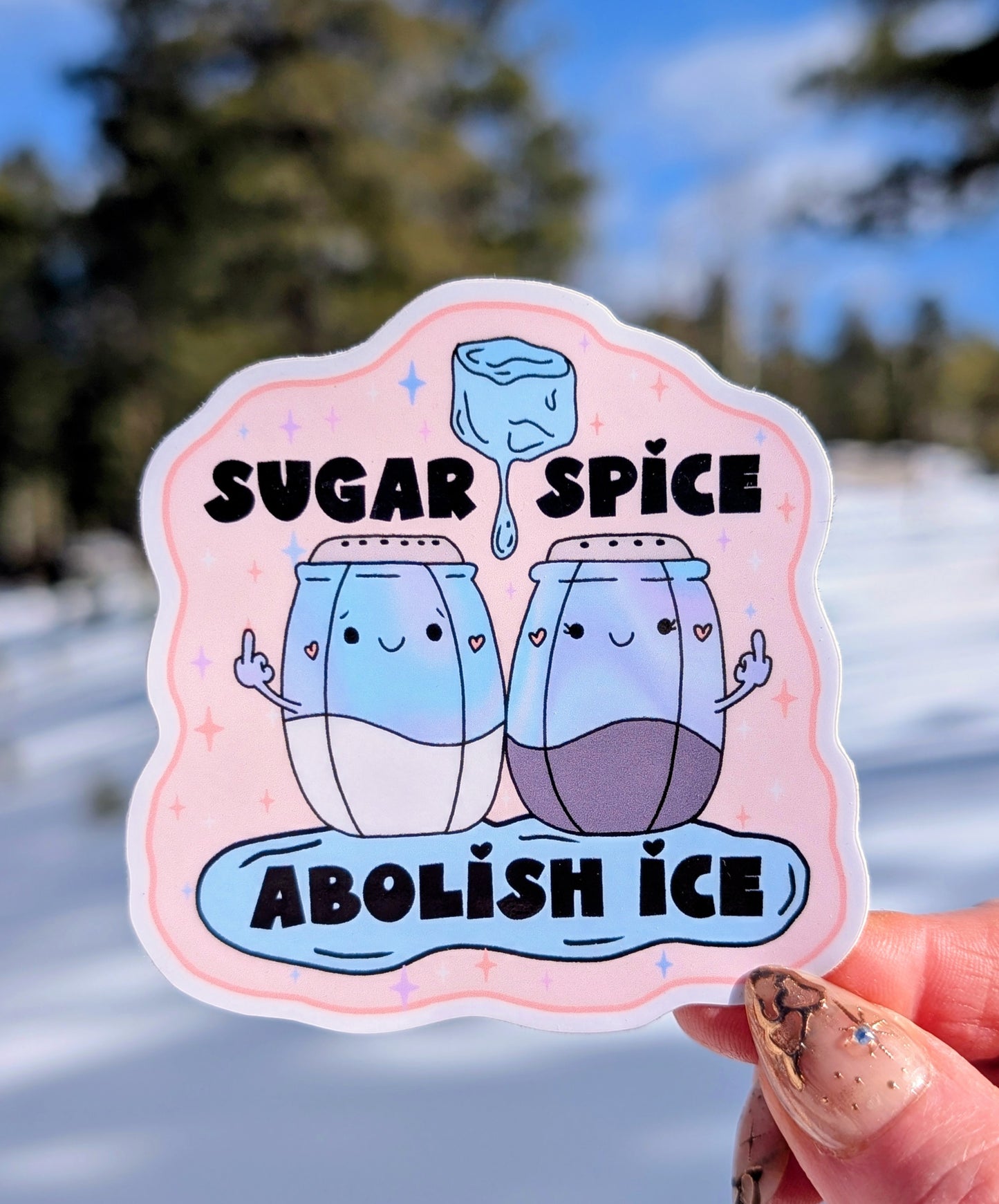Abolish Ice, Smash the Patriarchy Inspirational Anti-fascist Vinyl Sticker