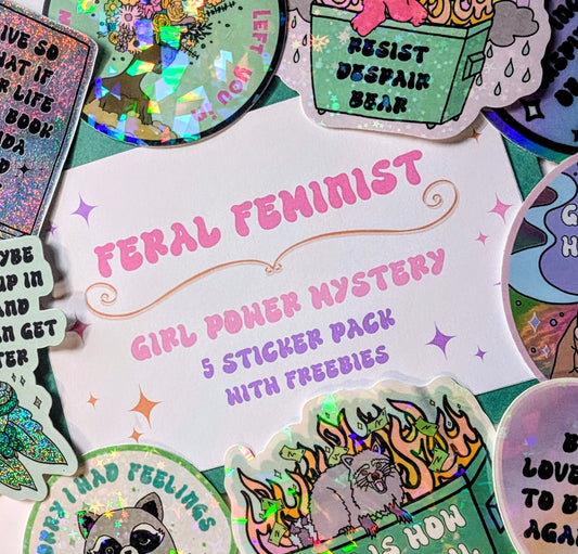 Feral Feminist Vinyl Mystery Sticker Pack