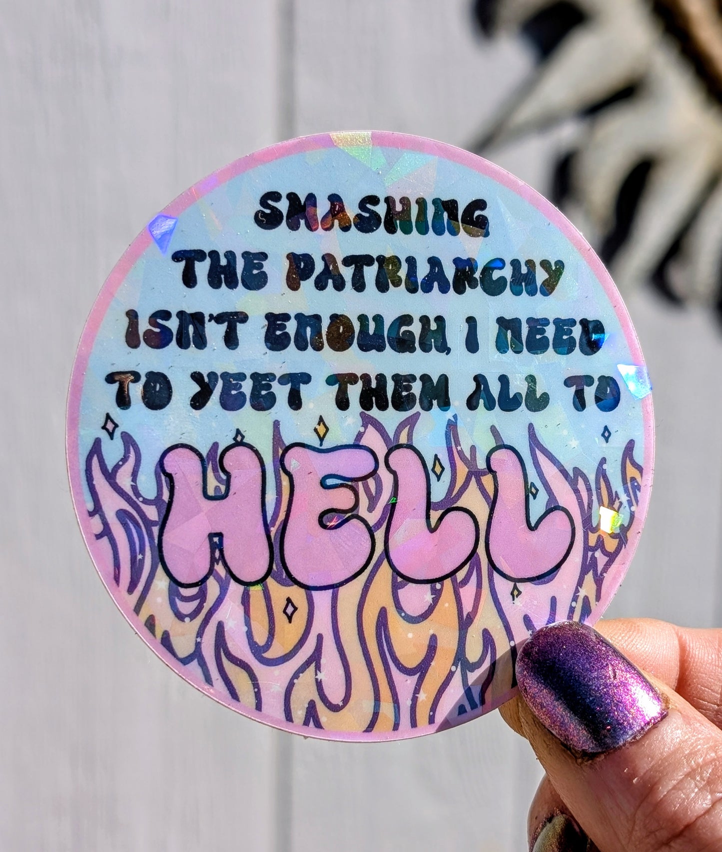 Smash the Patriarchy Inspirational Feminist Vinyl Sticker