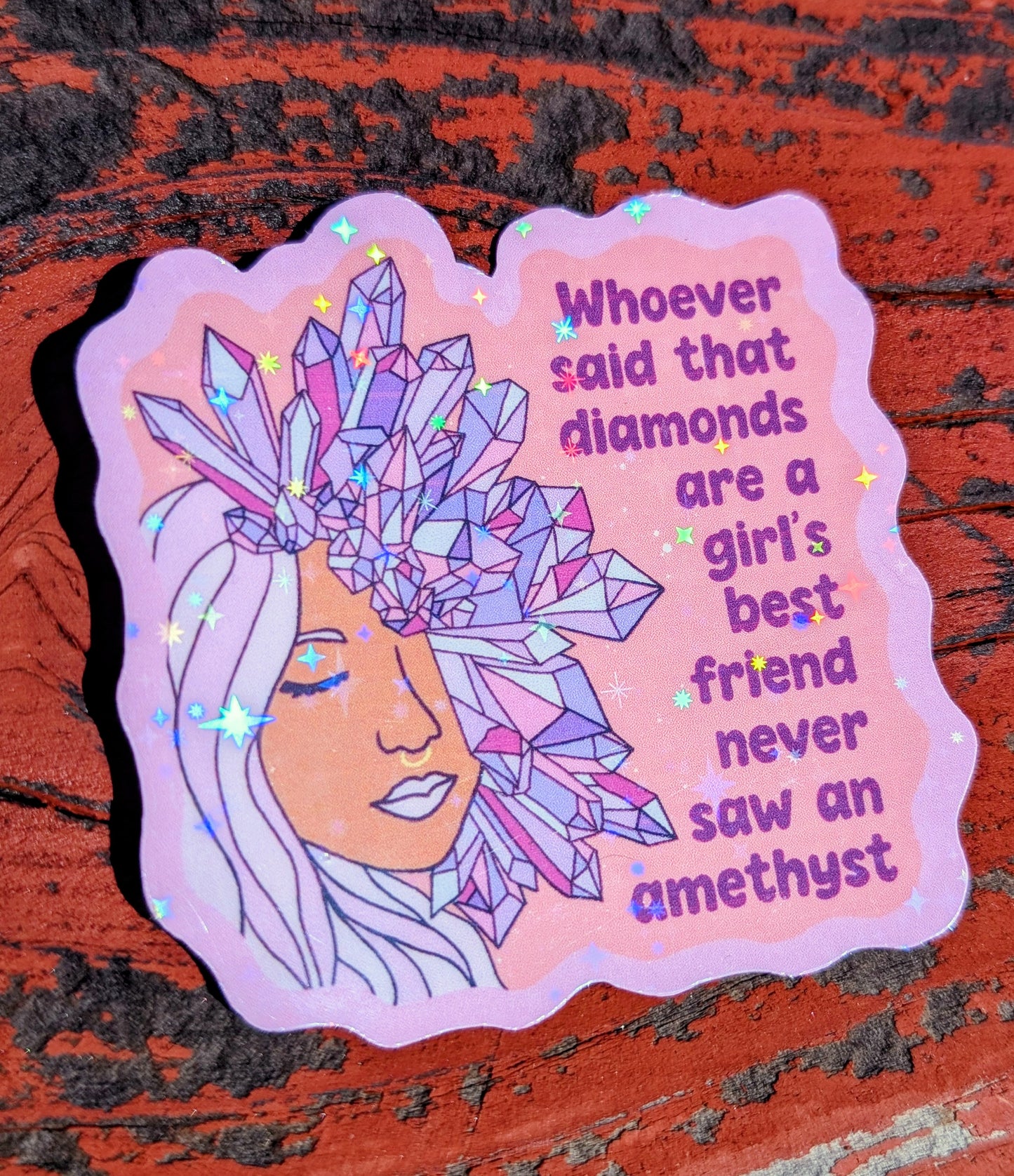 Crystal Lover Inspirational Feminist Vinyl Sticker