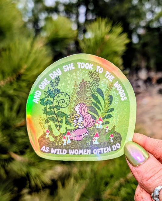 Wild Woman Inspirational Feminist Vinyl Sticker