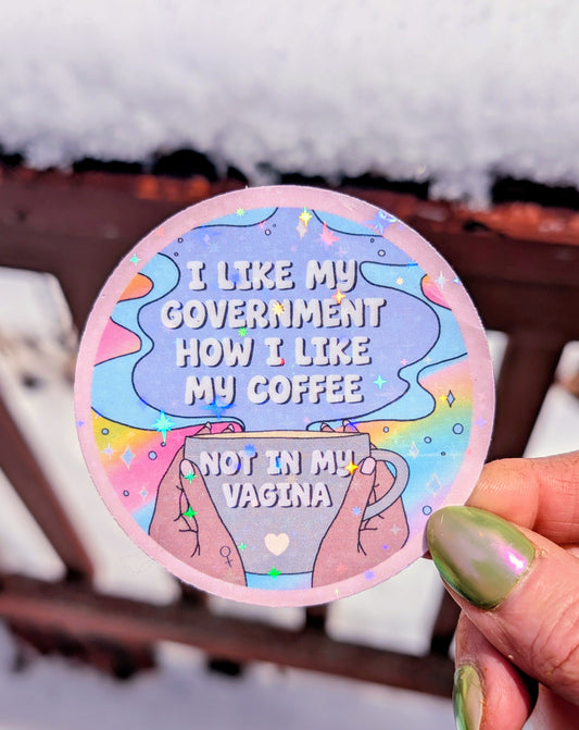 Feminist Coffee Lover Vinyl Sticker