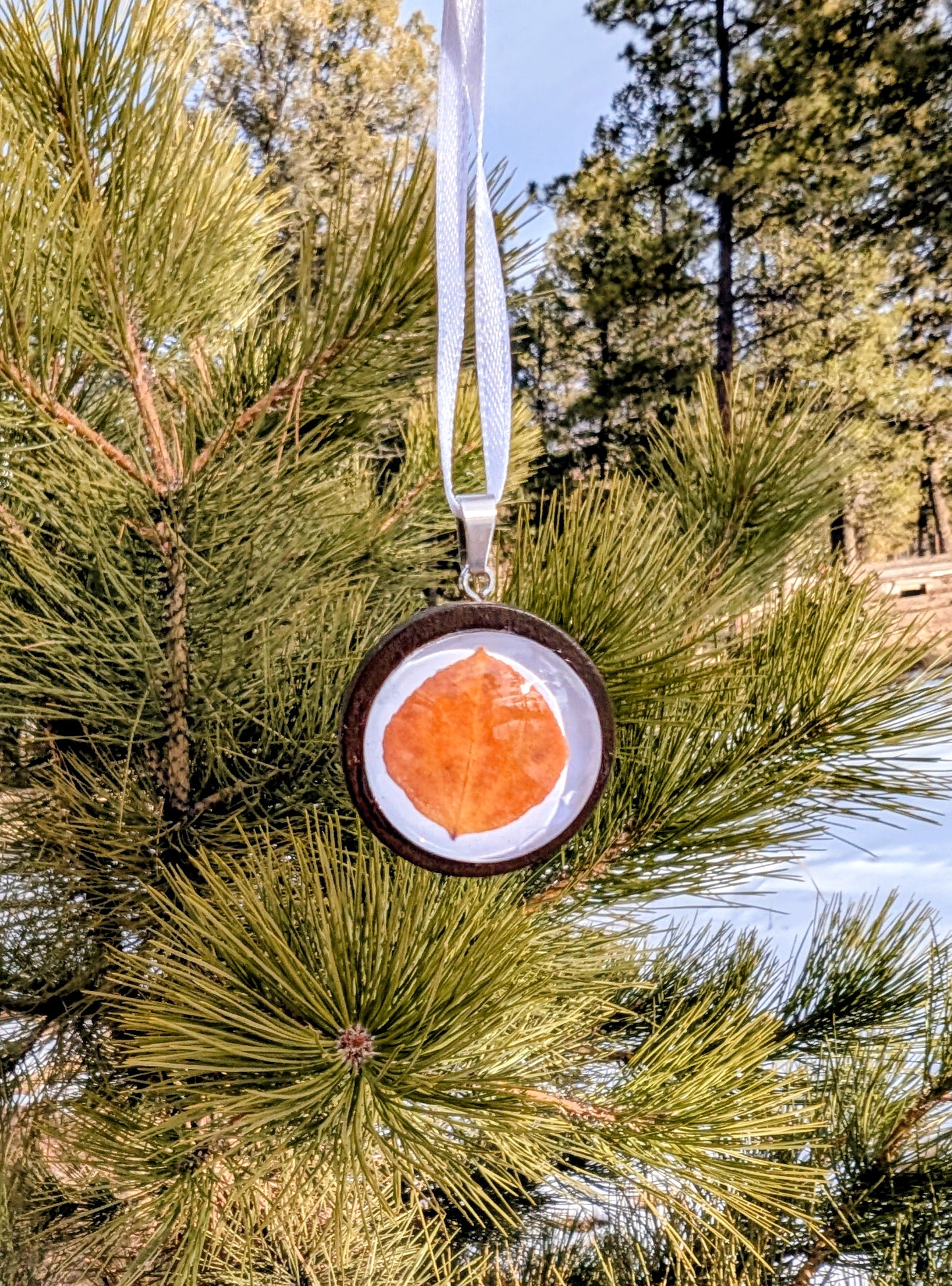 Small Wooden Aspen Leaf Ornaments