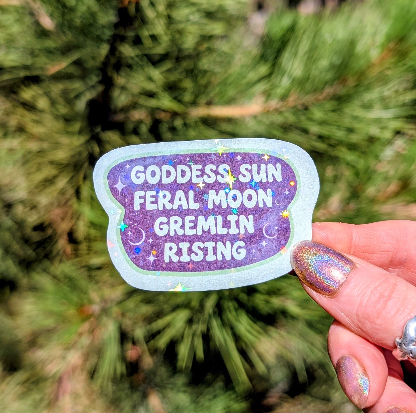 Witchy Woman Goddess and Gremlin Inspirational Feminist Vinyl Sticker