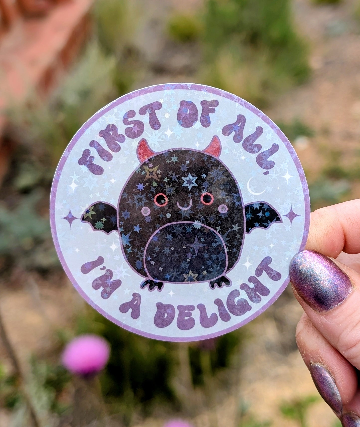 Gothic Bat Inspirational Feminist Vinyl Sticker