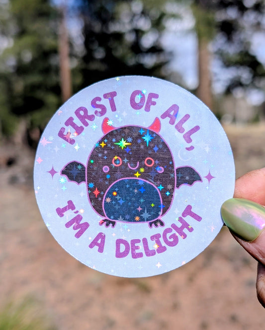 Gothic Bat Inspirational Feminist Vinyl Sticker