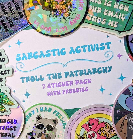 Sarcastic Activist Vinyl Mystery Sticker Pack