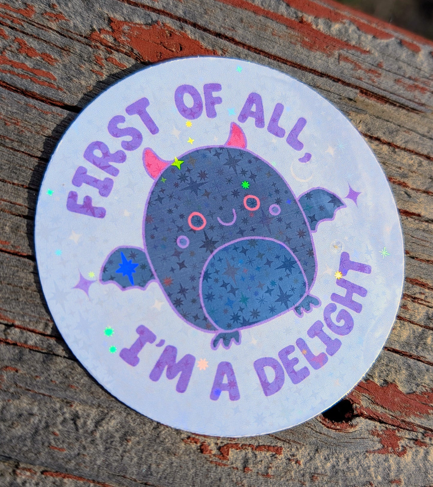Gothic Bat Inspirational Feminist Vinyl Sticker