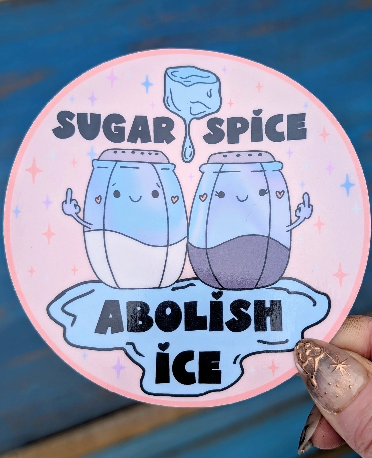 XL Abolish Ice, Smash the Patriarchy Inspirational Anti-fascist Vinyl Sticker
