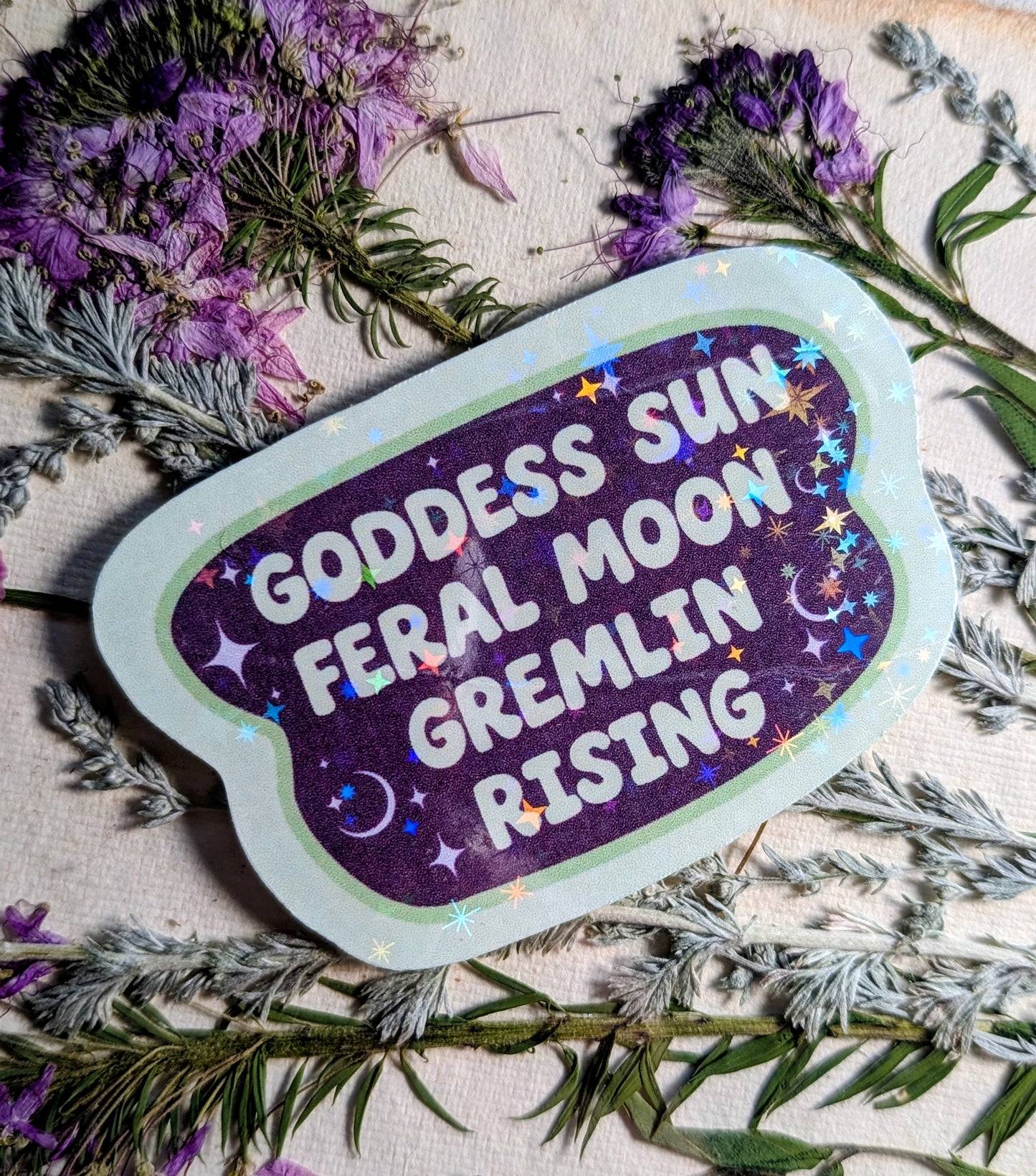 Witchy Woman Goddess and Gremlin Inspirational Feminist Vinyl Sticker