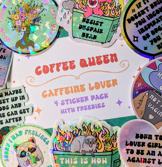 Coffee Queen Vinyl Mystery Sticker Pack