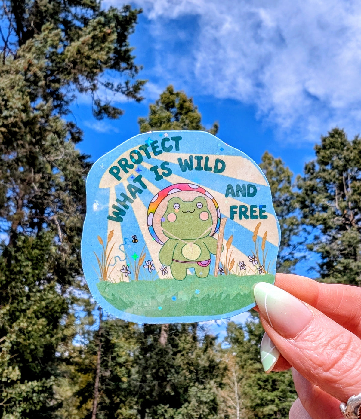 Support Wildland Firefighters, Climate Change, Protect Our Public Lands Glitter Vinyl Sticker, Wild Things
