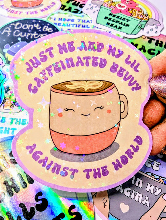 Coffee Lover Feminist Vinyl Sticker
