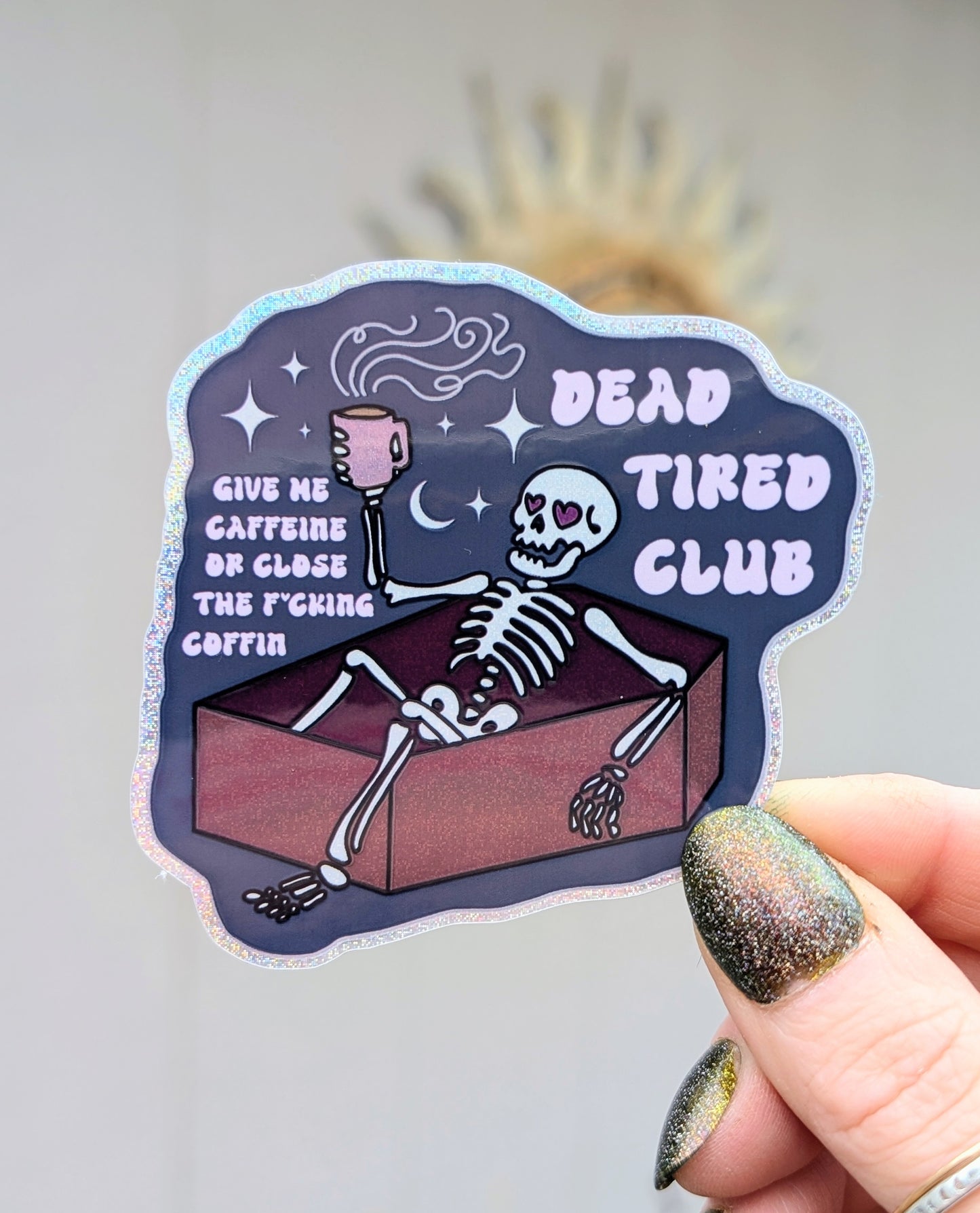 Gothic Coffee Lover Inspirational Feminist Vinyl Sticker