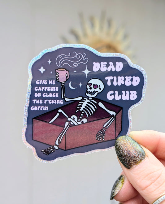 Gothic Coffee Lover Inspirational Feminist Vinyl Sticker
