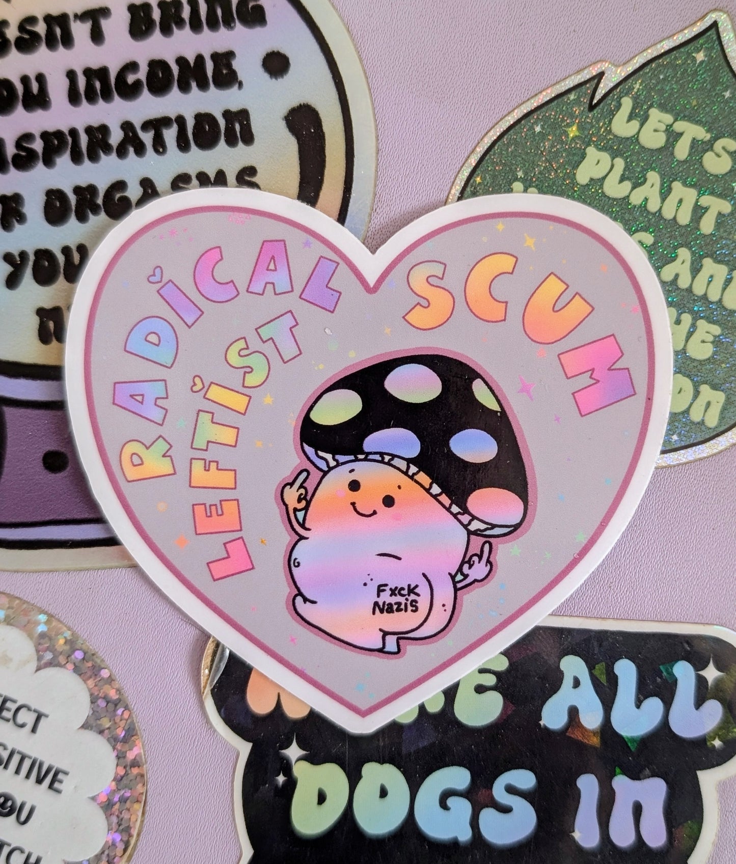 Radical Leftist Scum, Smash the Patriarchy Inspirational Anti-fascist Vinyl Sticker