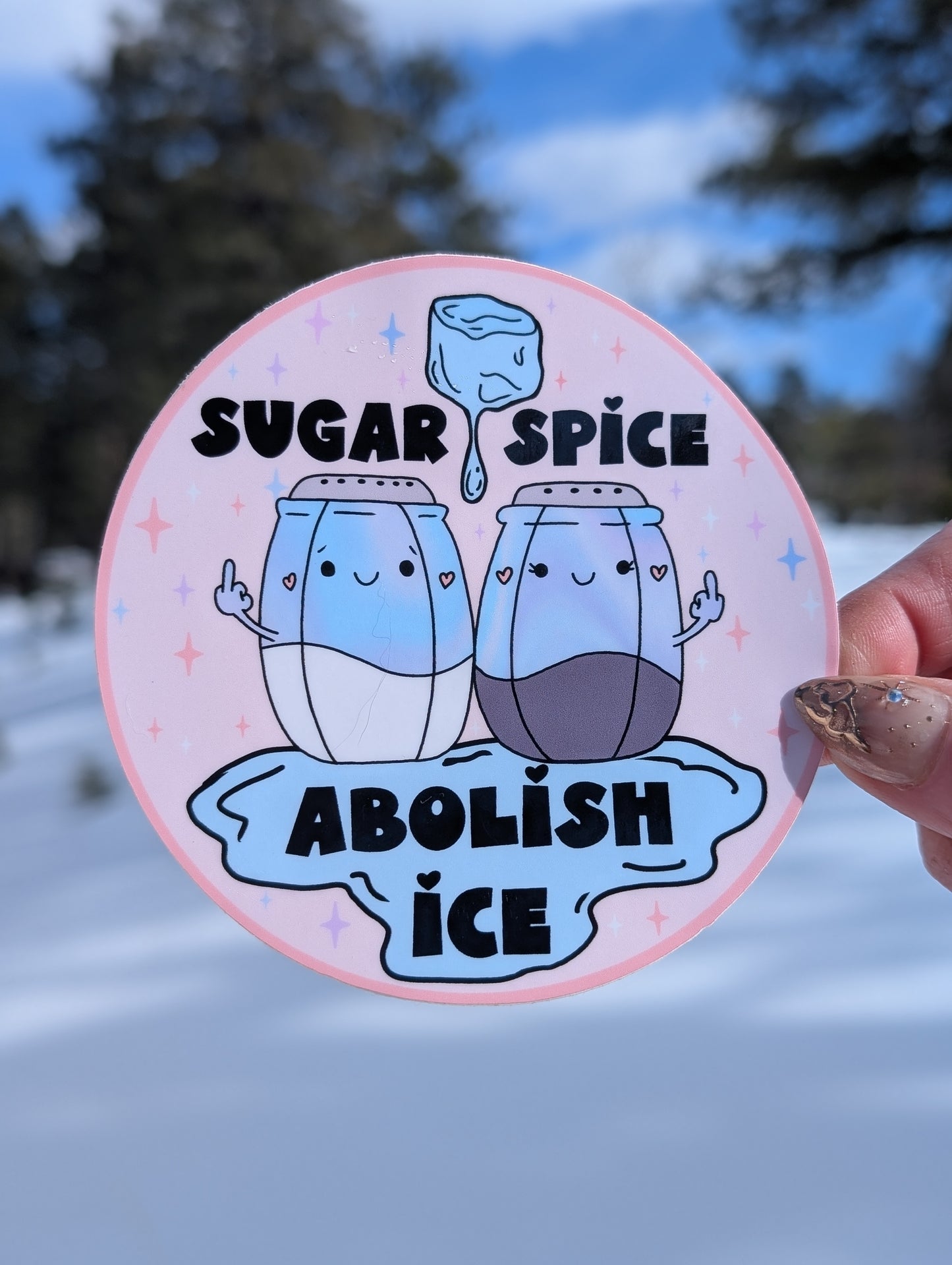 XL Abolish Ice, Smash the Patriarchy Inspirational Anti-fascist Vinyl Sticker