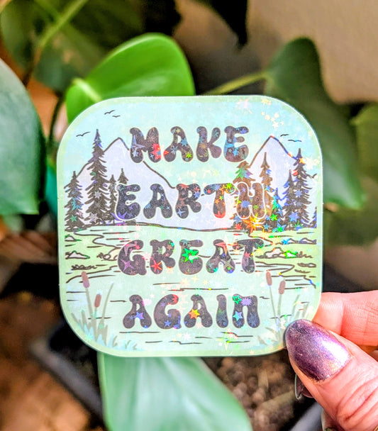 Conservation Earth Friendly Inspirational Feminist Vinyl Sticker