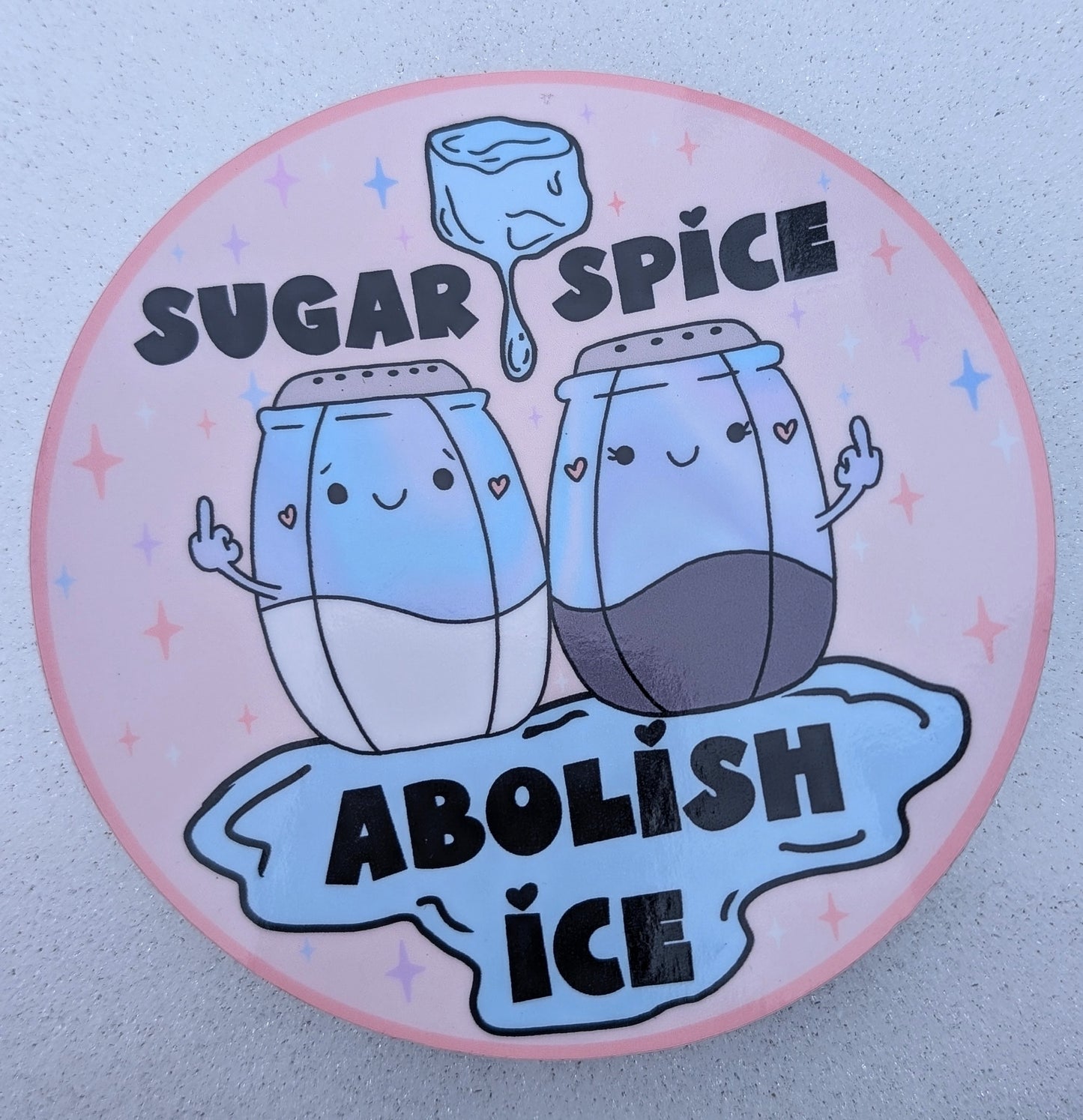 XL Abolish Ice, Smash the Patriarchy Inspirational Anti-fascist Vinyl Sticker