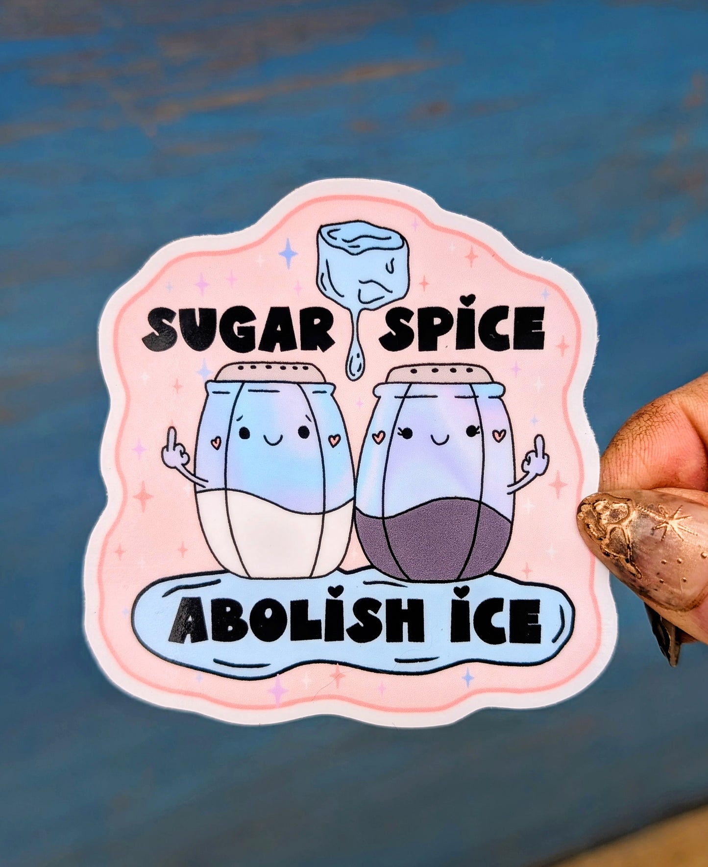 Abolish Ice, Smash the Patriarchy Inspirational Anti-fascist Vinyl Sticker