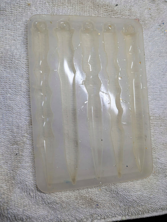 Letter Opener/ Self Defense Keychain Resin Silicone Mold