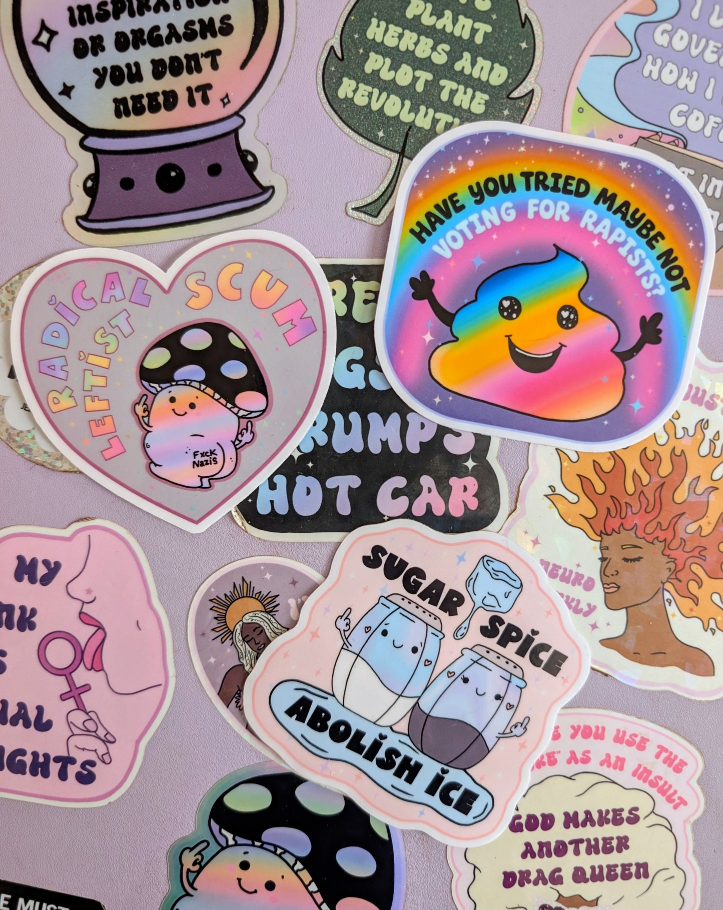 Abolish Ice, Smash the Patriarchy Inspirational Anti-fascist Vinyl Sticker